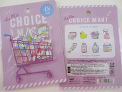 Cute Kawaii Crux Choice Mart Shopping Cart Stickers Flake Sack - Laundry Soap Clean Bath