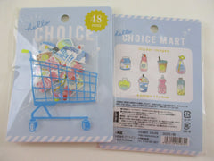 Cute Kawaii Crux Choice Mart Shopping Cart Stickers Flake Sack - Drinks