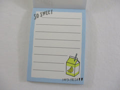 Cute Kawaii Q-Lia Banana Milk Fresh Sweet Mini Notepad / Memo Pad - Stationery Design Writing Paper Collection