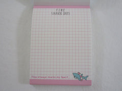 Cute Kawaii Q-Lia Fine Shark Days Mini Notepad / Memo Pad - Stationery Design Writing Paper Collection