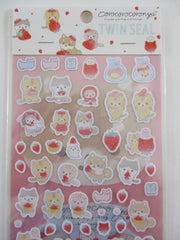 Cute Kawaii San-X CorocorocoroNya Cat Strawberry Sticker Sheet Set 2021 - A - for Planner Journal Scrapbook Craft