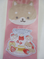 Cute Kawaii San-X CorocorocoroNya Cat Strawberry Sticker Sheet Set 2021 - A - for Planner Journal Scrapbook Craft