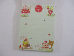 Cute Kawaii San-X Rilakkuma Bear Strawberry Mini Notepad / Memo Pad - D - Stationery Writing Message