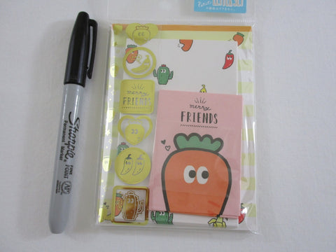 Cute Kawaii Crux Fruit Vegetables MINI Letter Set Pack - Stationery Writing Note Paper Envelope