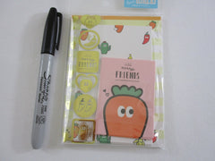 Cute Kawaii Crux Fruit Vegetables MINI Letter Set Pack - Stationery Writing Note Paper Envelope