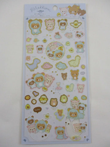 Cute Kawaii San-X Rilakkuma Bear Dino Dinosaur Sticker Sheet 2020 - A - for Planner Journal Scrapbook Craft