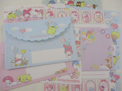 Cute Kawaii Hello Kitty Little Twin Stars My Melody Purin Pochacco Tuxedosam Letter Sets - Penpal Stationery Writing Paper Envelope Preowned