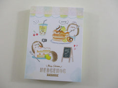 Cute Kawaii Q-Lia Cafe Parlor Hedgehog Mini Notepad / Memo Pad - Stationery Design Writing Paper Collection