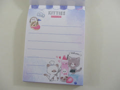 Cute Kawaii Q-Lia Cafe Parlor Cat Kitties Mini Notepad / Memo Pad - Stationery Design Writing Paper Collection