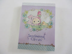 Cute Kawaii San-X Sentimental Circus Mini Notepad / Memo Pad - O - Vintage Rare