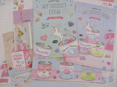 Cute Kawaii Crux Unicorn My Secret Item Letter Sets Stationery - writing paper envelope