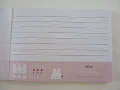 Cute Kawaii Q-Lia Dear My Bunny Rabbit 4 x 6 Inch Notepad / Memo Pad - B - Stationery Designer Paper Collection