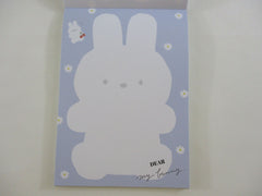 Cute Kawaii Q-Lia Dear My Bunny Rabbit 4 x 6 Inch Notepad / Memo Pad - B - Stationery Designer Paper Collection