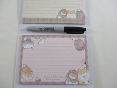 Cute Kawaii Crux Dog Friends Unicorn 4 x 6 Inch Notepad / Memo Pad - Stationery Designer Paper Collection