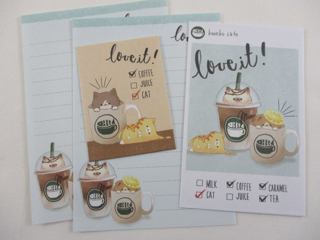 Cute Kawaii Crux Coffee Mini Letter Sets - Small Writing Note Envelope Set Stationery
