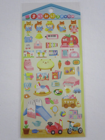 Cute Kawaii Mind Wave Miniature Animal Family - Squirrel Play Room Toys Sticker Sheet - for Journal Planner Craft