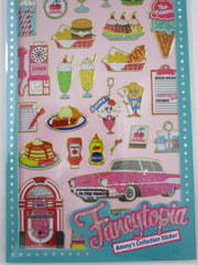 Cute Kawaii Mind Wave Fancytopia Collection Sticker Sheet - American Diner - for Journal Planner Craft Organizer Schedule