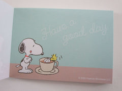 Cute Kawaii Peanuts Snoopy Mini Notepad / Memo Pad Kamio - G Cafe Time - Stationery Designer Paper Collection