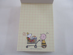 Cute Kawaii Peanuts Snoopy Mini Notepad / Memo Pad Kamio - C Food Market - Stationery Designer Paper Collection