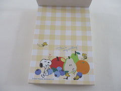 Cute Kawaii Peanuts Snoopy Mini Notepad / Memo Pad Kamio - D Food Market - Stationery Designer Paper Collection