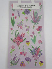 Cute Kawaii Mind Wave Flower Parlor Salon de Fleur Sticker Sheet - F - for Journal Planner Craft Organizer Calendar Garden Spring Nature