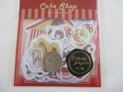 Cute Kawaii BGM Linen Paper Sticker Series Flake Stickers Sack - Little Cake Shop - for Journal Agenda Planner Scrapbooking Craft