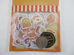 Cute Kawaii BGM Linen Paper Sticker Series Flake Stickers Sack - Little Bread Station - for Journal Agenda Planner Scrapbooking Craft