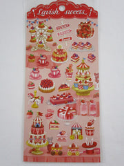 Cute Kawaii Mind Wave Lavish Sweets - Red Strawberry Sticker Sheet - for Journal Planner Craft Organizer