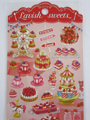 Cute Kawaii Mind Wave Lavish Sweets - Red Strawberry Sticker Sheet - for Journal Planner Craft Organizer