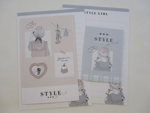 Cute Kawaii Crux Style Girl Mini Letter Sets - C - Small Writing Note Envelope Set Stationery