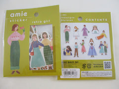 Cute Kawaii MW Amie Girl Style - A Retro Flake Stickers Sack - for Journal Agenda Planner Scrapbooking Craft