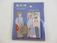Cute Kawaii MW Amie Girl Style - D Casual Flake Stickers Sack - for Journal Agenda Planner Scrapbooking Craft