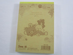 Cute Kawaii San-X Rilakkuma Bear Hedgehog and Fruits 4 x 6 Inch Notepad / Memo Pad - Stationery Designer Paper Collection
