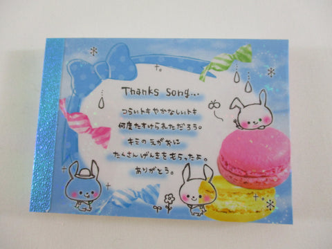 Cute Kawaii Crux Rabbit Macaroon Mini Notepad / Memo Pad - Stationery Designer Paper Collection Rare