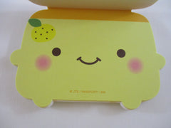 Cute Kawaii Q-Lia Tofu die cut Mini Notepad / Memo Pad - Yellow - Stationery Designer Paper Collection