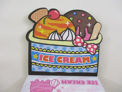 Cute Kawaii Kamio Happy Sweet Ice Cream die cut Mini Notepad / Memo Pad - Stationery Designer Paper Collection