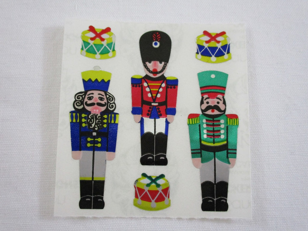 Sandylion Christmas Toys Soldiers Mylar Foil Sticker Sheet / Module - Vintage & Collectible