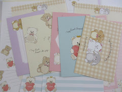 Cute Kawaii Mind Wave Bear My Heart Leap for Joy Letter Sets - Stationery Writing Paper Envelope Penpal