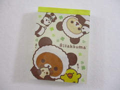 Cute Kawaii San-X Rilakkuma Bear Panda Mini Notepad / Memo Pad - B - Stationery Writing Message