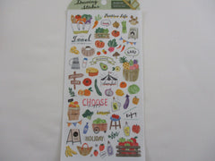 Cute Kawaii MW Drawing Series - A - Fruits and Vegetables Sticker Sheet - for Journal Planner Craft