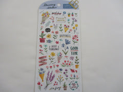 Cute Kawaii MW Drawing Series - C - Flowers Garden Bloom Sticker Sheet - for Journal Planner Craft