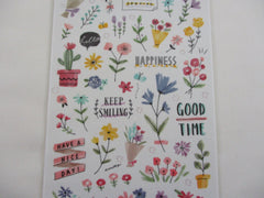 Cute Kawaii MW Drawing Series - C - Flowers Garden Bloom Sticker Sheet - for Journal Planner Craft