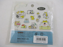 Cute Kawaii Mind Wave 30th Anniversary - Dog Puppy Flake Stickers Sack - for Journal Agenda Planner Scrapbooking Craft