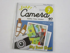 Cute Kawaii MW Hobby Time Flake Stickers Sack - Camera Photography - for Journal Agenda Planner Scrapbooking Craft