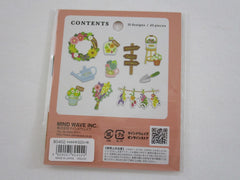 Cute Kawaii MW Hobby Time Flake Stickers Sack - Flower Gardening - for Journal Agenda Planner Scrapbooking Craft