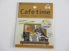 Cute Kawaii MW Hobby Time Flake Stickers Sack - Cafe Coffee Time - for Journal Agenda Planner Scrapbooking Craft