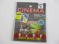 Cute Kawaii MW Hobby Time Flake Stickers Sack - Movie Cinema Time - for Journal Agenda Planner Scrapbooking Craft