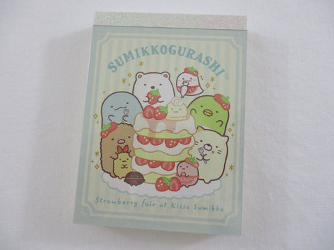 Cute Kawaii San-X Sumikko Gurashi Strawberry Fair Mini Notepad / Memo Pad - B - 2020