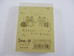 Cute Kawaii San-X Kokoro Araiguma Raccoon Mini Notepad / Memo Pad - D - 2020