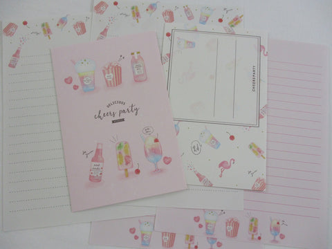 Q-Lia Cheers Party Delicious Fruit Drinks Letter Sets - Stationery Writing Paper Envelopes Penpal